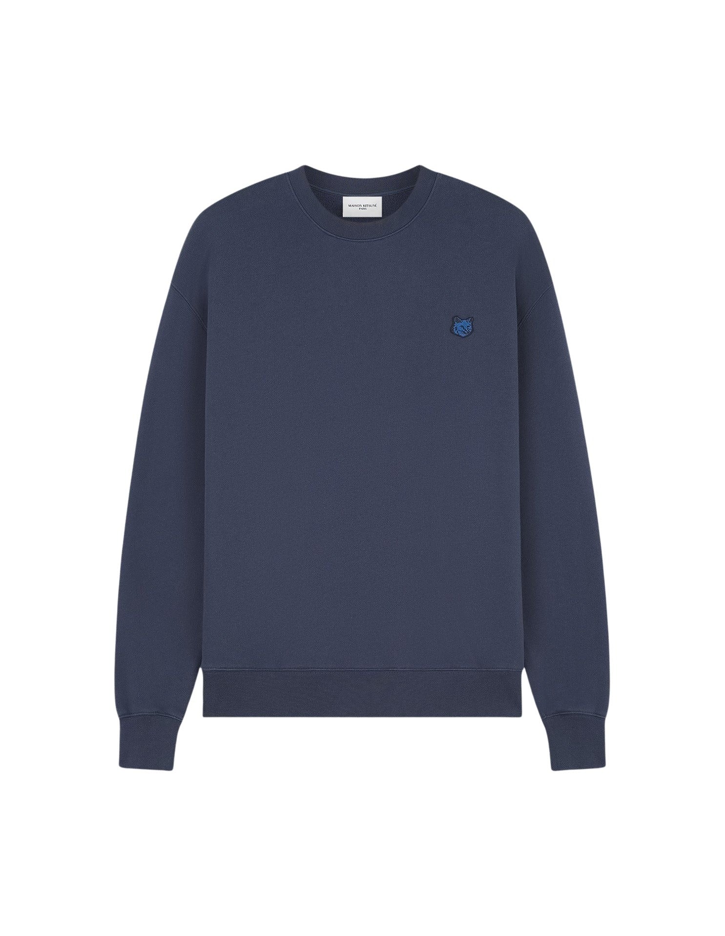 Round-neck sweatshirt with crest - Ink Blue