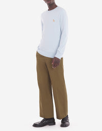 Sweatshirt à encolure ronde avec écusson - Sky Blue