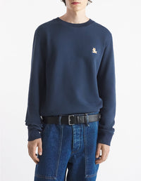 Sweatshirt à encolure ronde avec écusson - Ink Blue
