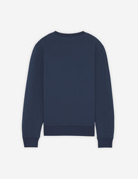 Round neck sweatshirt with crest - Eclipse Blue