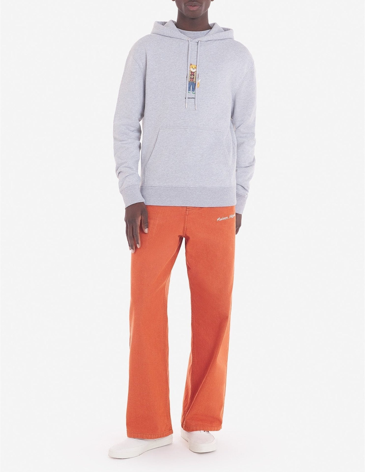 Long-sleeved hoodie - Light Grey Melange
