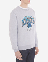 Sweatshirt à col rond avec inscription - Light Grey Melange