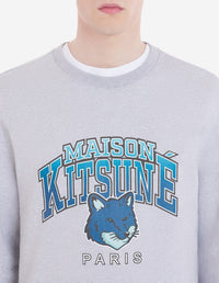 Sweatshirt à col rond avec inscription - Light Grey Melange