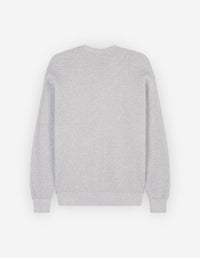 Round-neck sweatshirt with floral print - Light Grey Melange