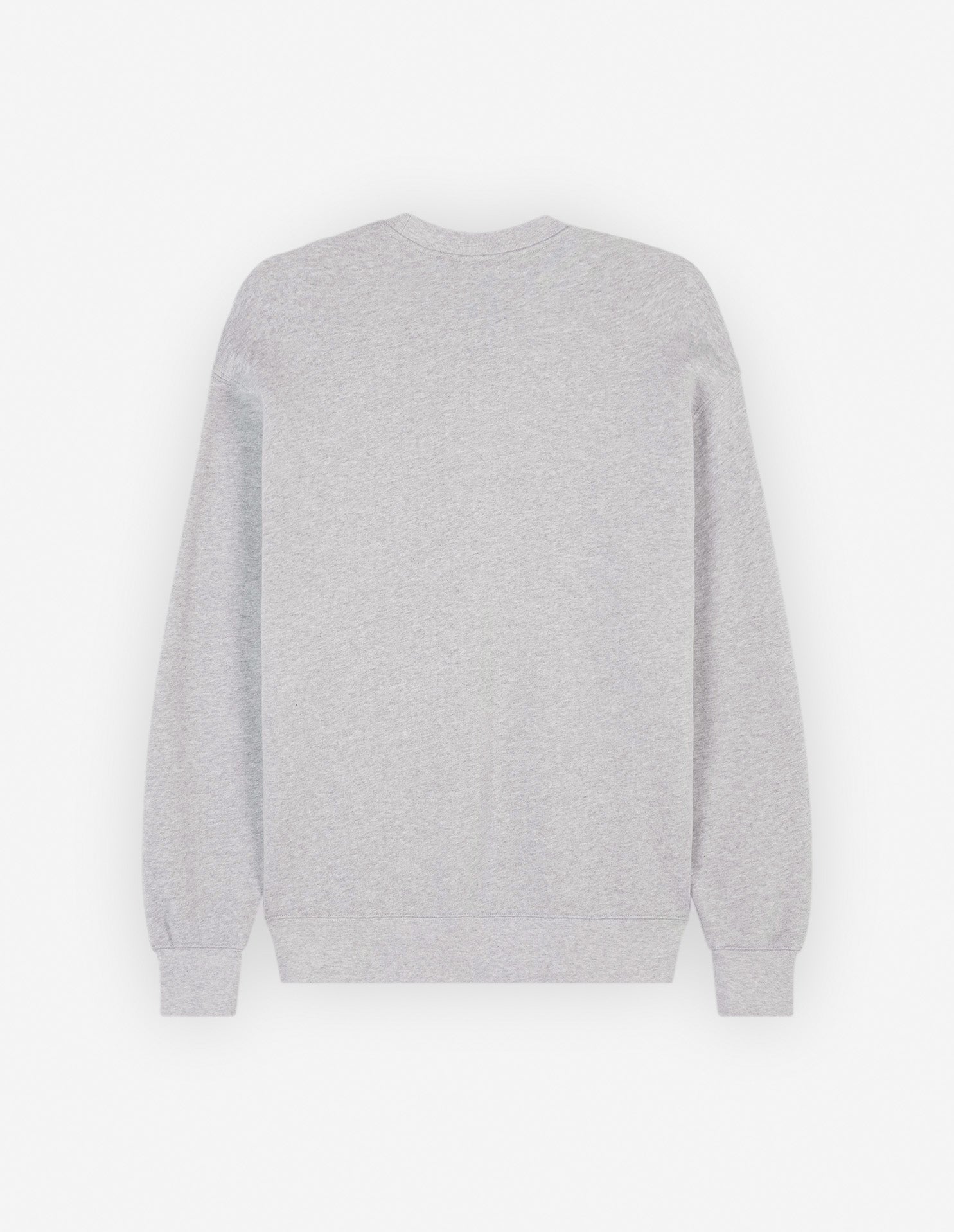 Round-neck sweatshirt with floral print - Light Grey Melange