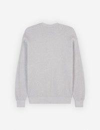 Sweatshirt col rond avec inscription ornée de fleurs - Light Grey Melange