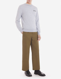 Sweatshirt à manches longues brodé - Light Grey Melange