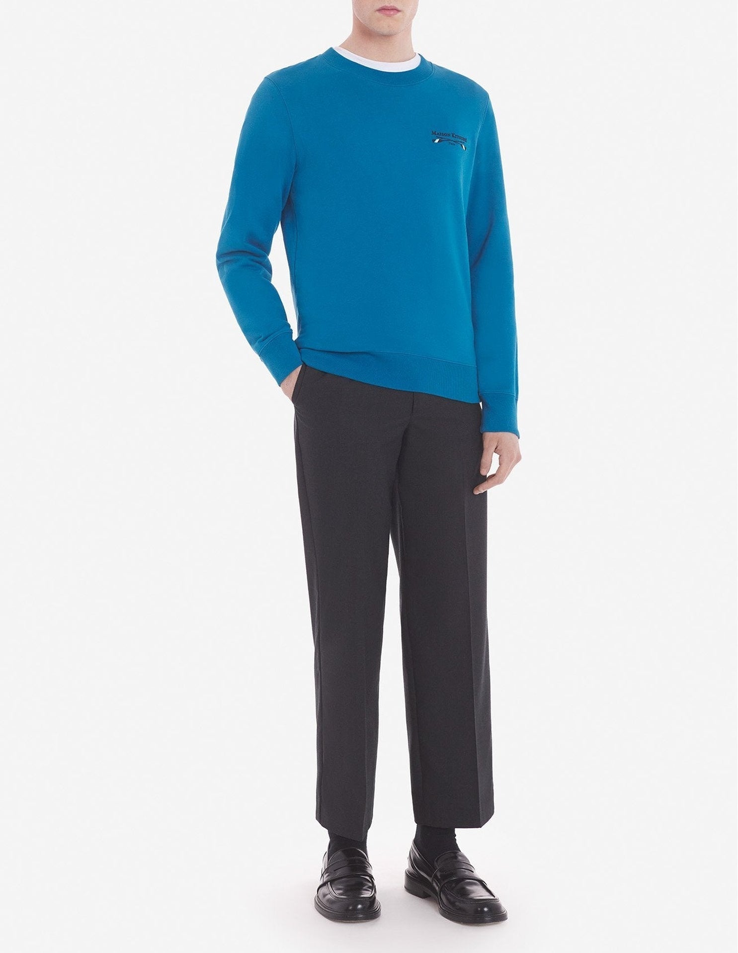 Sweatshirt à manches longues brodé - Sapphire