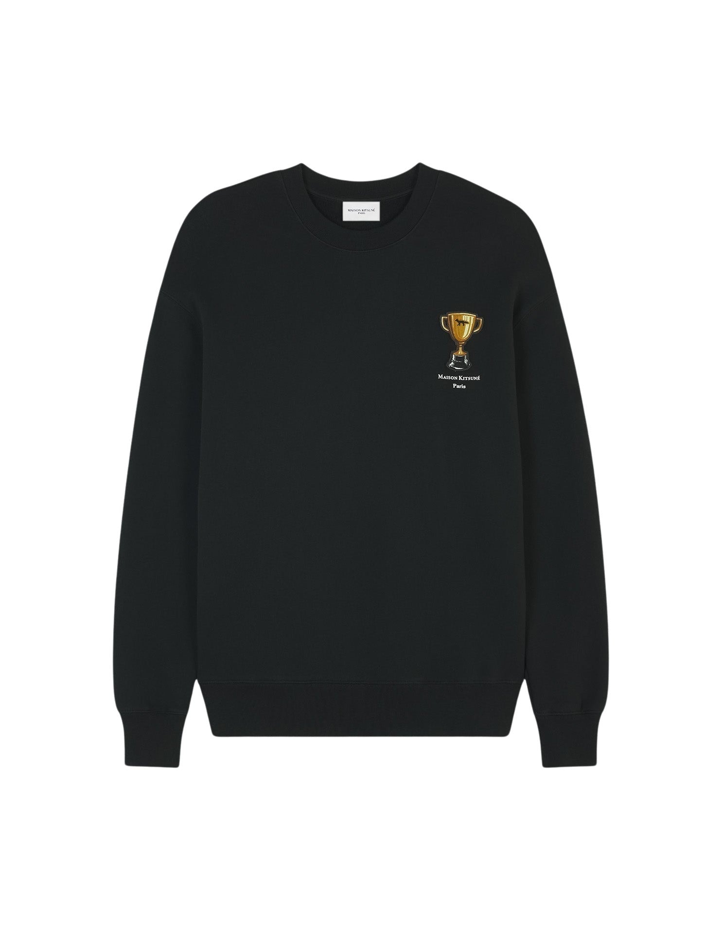 Sweatshirt Trophy à imprimé avec écusson - Black