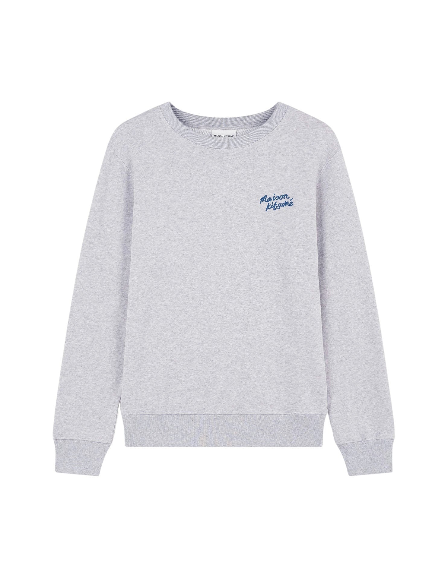 Sweatshirt à col rond avec broderie - Light Grey Melange
