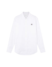 Chemise Oxford avec broderie - White