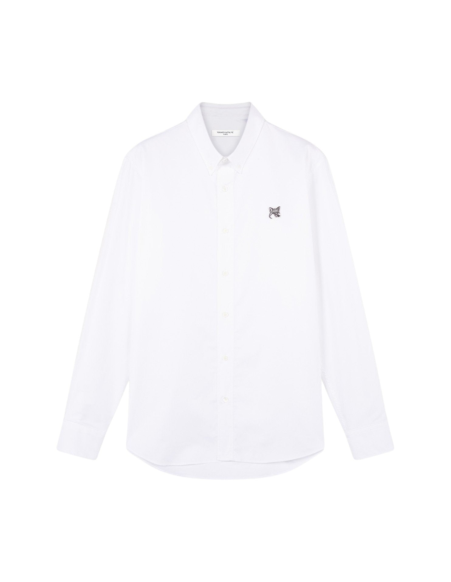 Chemise Oxford avec broderie - White