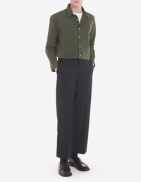 Chemise large avec écusson brodé - Khaki