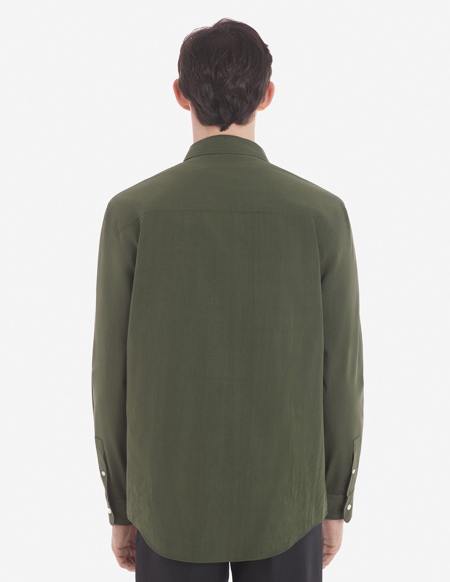 Chemise large avec écusson brodé - Khaki