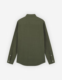 Chemise large avec écusson brodé - Khaki