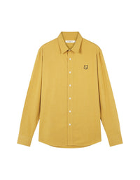 Large shirt with embroidered badge - Trench coat