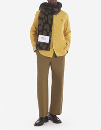 Large shirt with embroidered badge - Trench coat