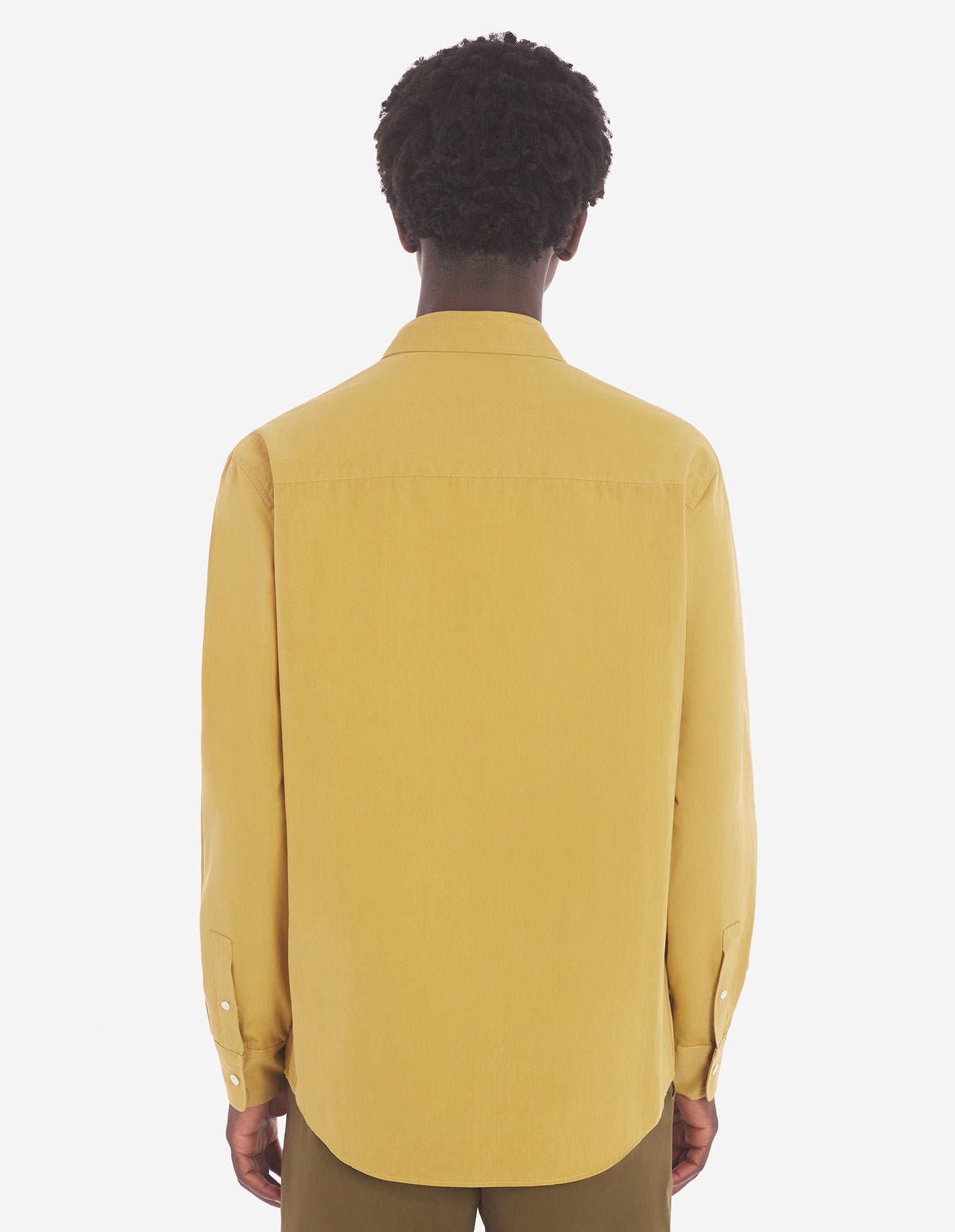 Large shirt with embroidered badge - Trench coat