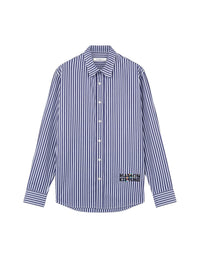 Casual striped shirt with embroidery - Navy Sky Stripes