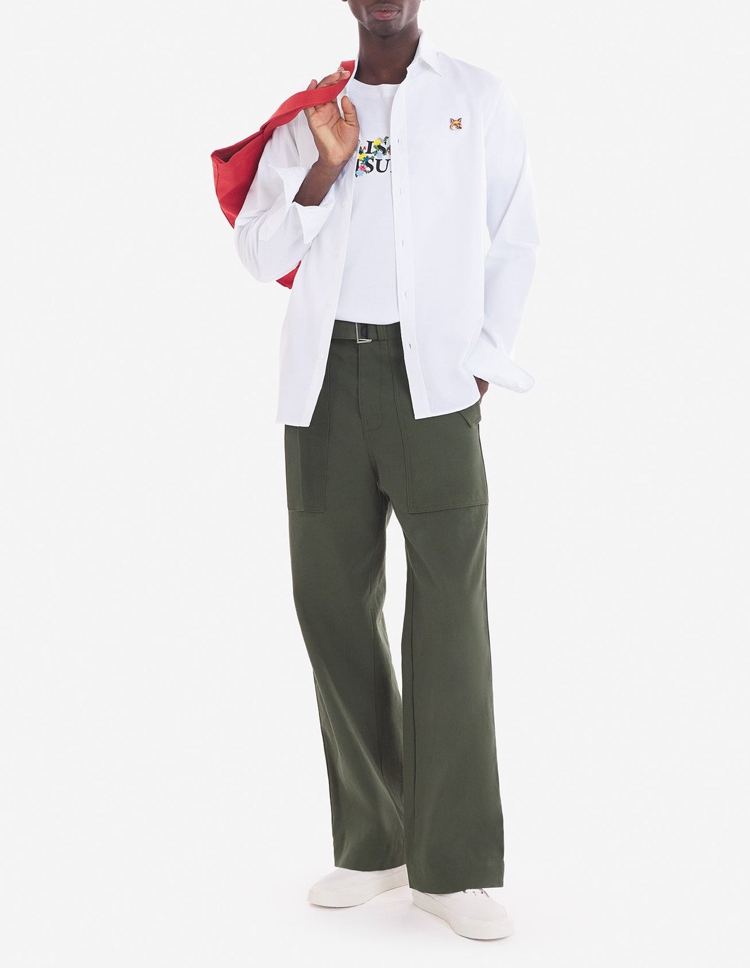 Chemise avec broderie - White