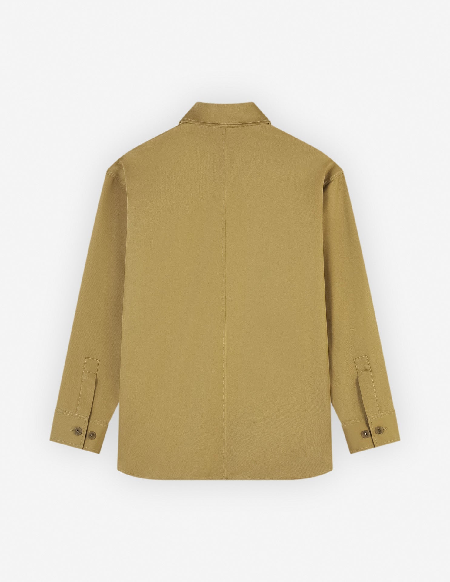 Straight-cut overshirt with pockets - Beige