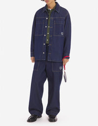 Surchemise délavée en denim - Washed Indigo