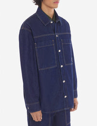 Surchemise délavée en denim - Washed Indigo