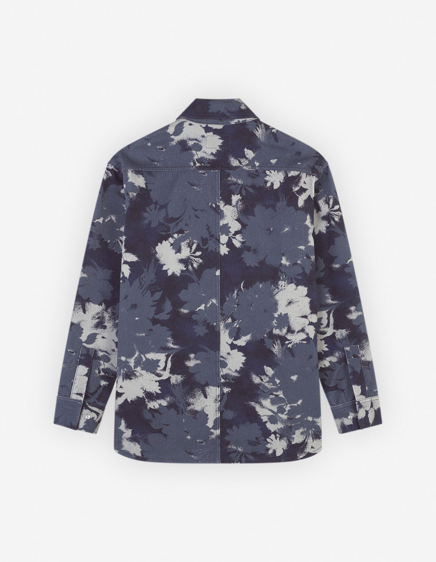 Long-sleeved printed overshirt - Navy Stone Floral