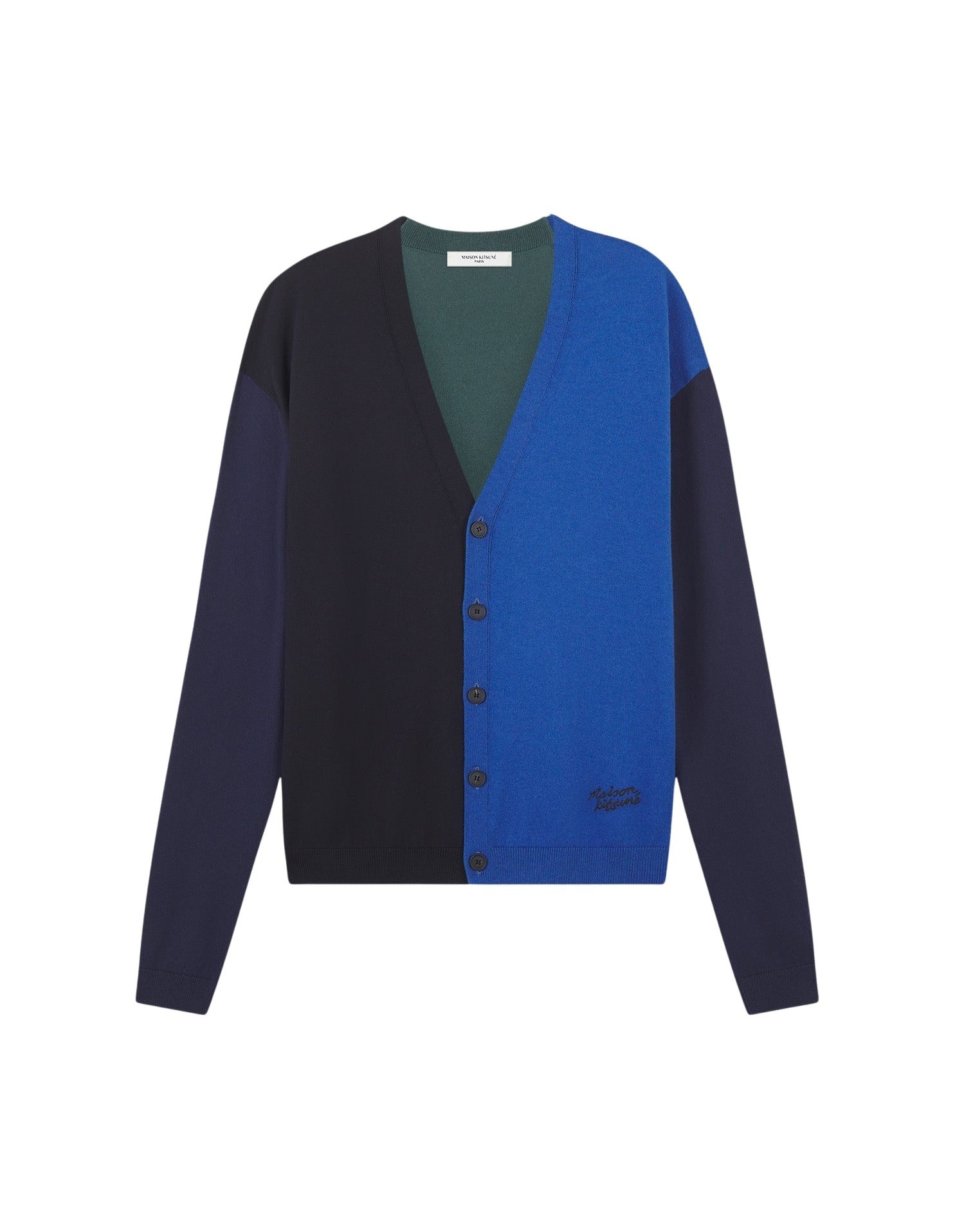 Cardigan à manches longues en laine - Black & Quartz Blue