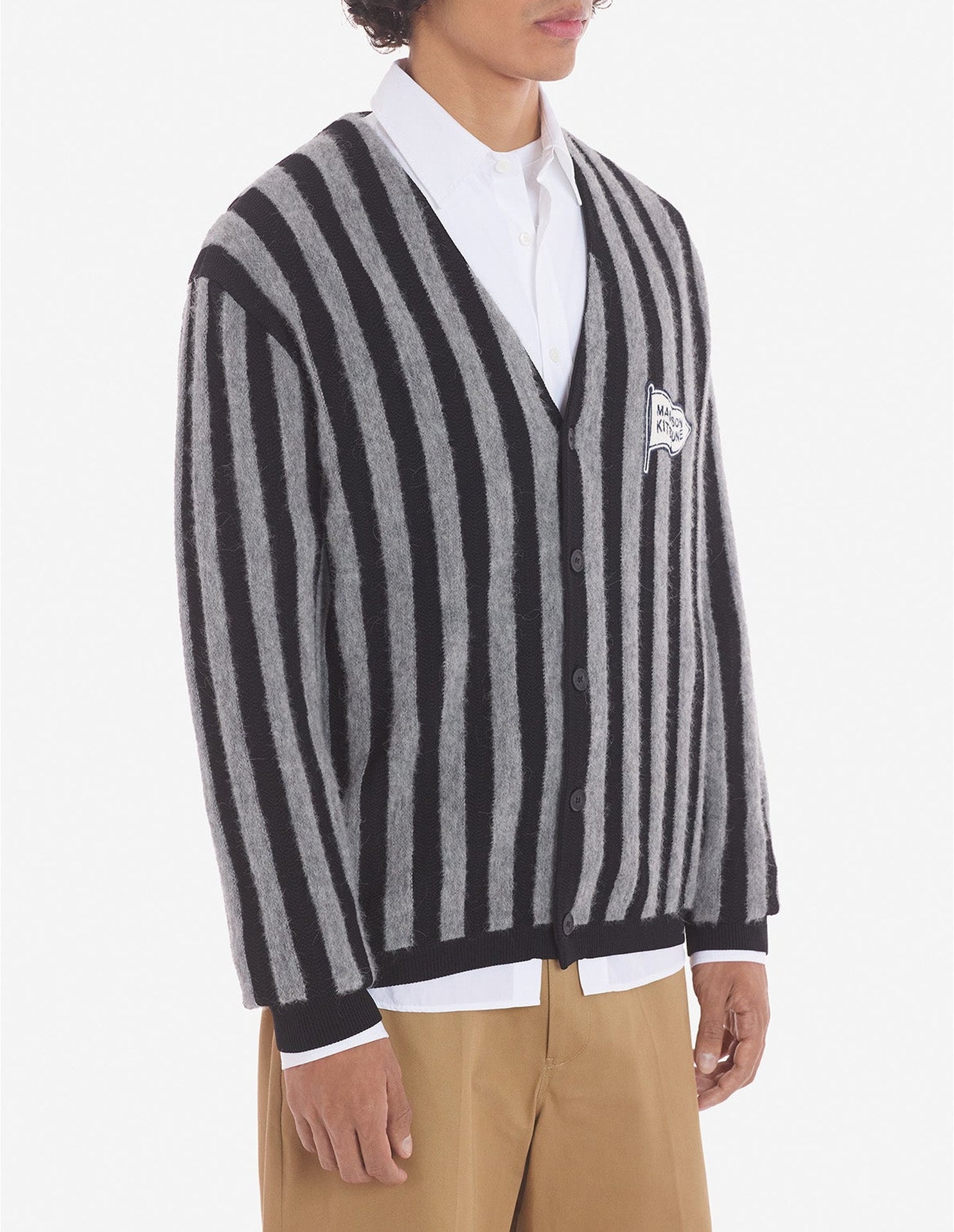 Cardigan à rayures - Black & Stone