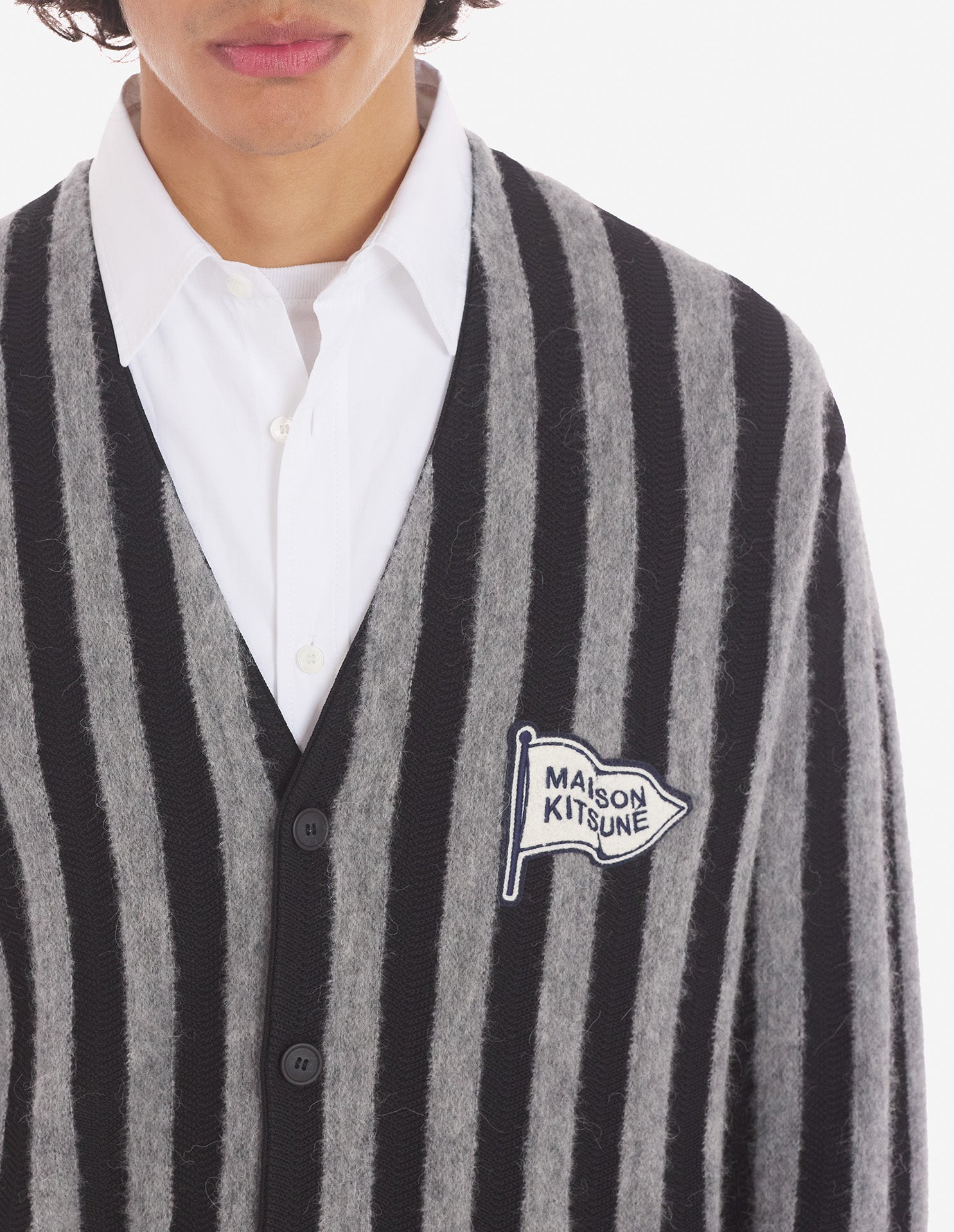 Cardigan à rayures - Black & Stone