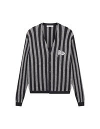 Striped cardigan - Fuchsia & Burgundy