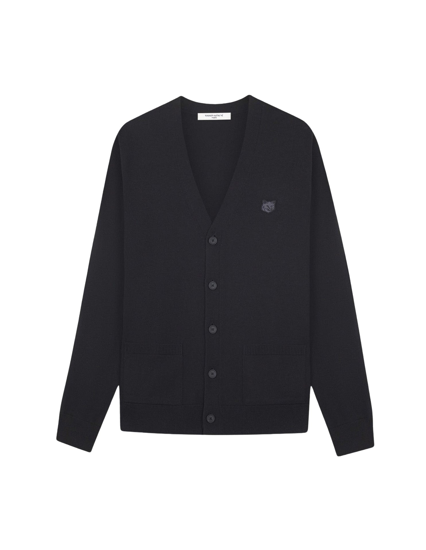 Wool pocket cardigan - Black