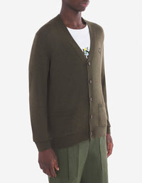 Wool pocket cardigan - Khaki