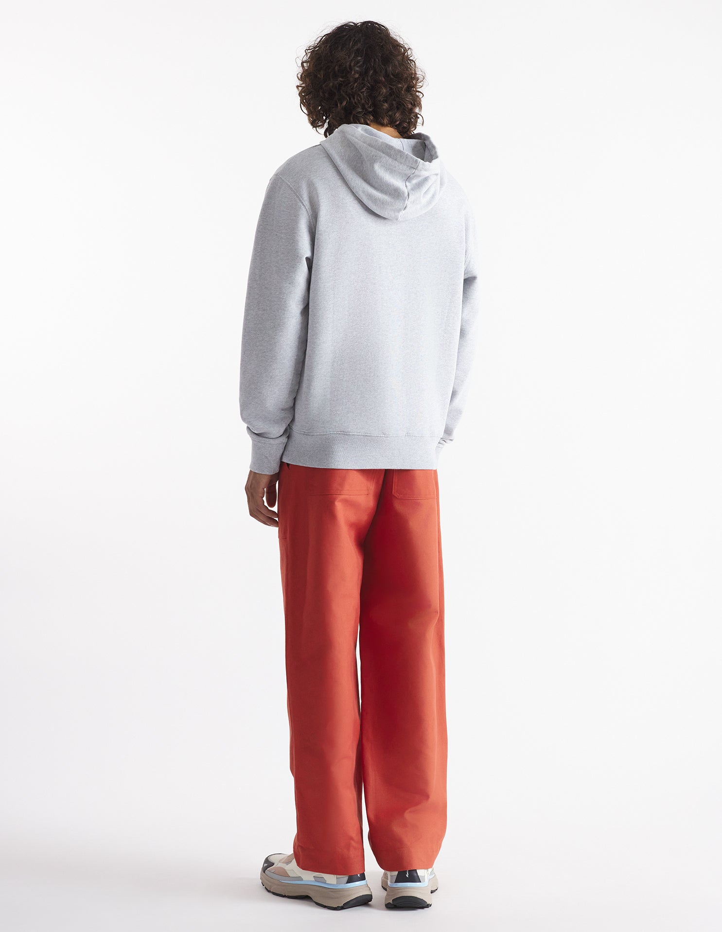 Sweat à capuche Fox avec écusson - Light Grey Melange