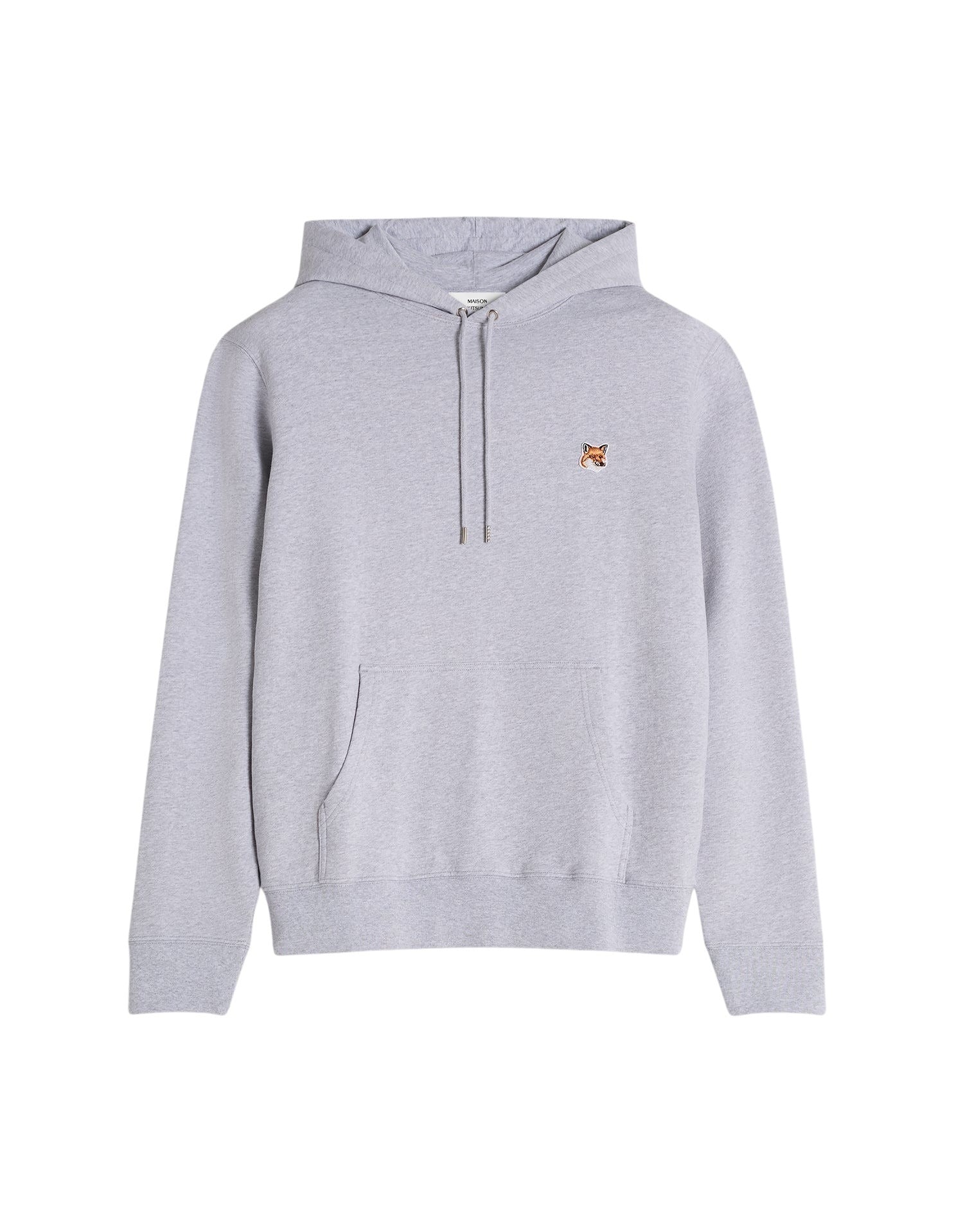 Sweat à capuche Fox avec écusson - Light Grey Melange