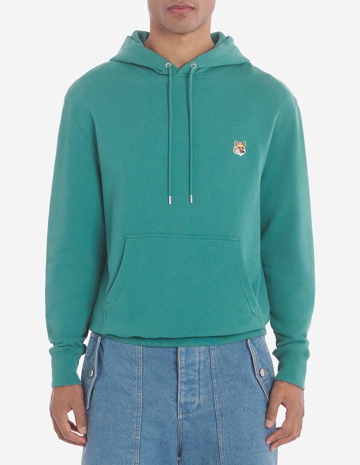 Sweat à capuche Fox avec écusson - Pine