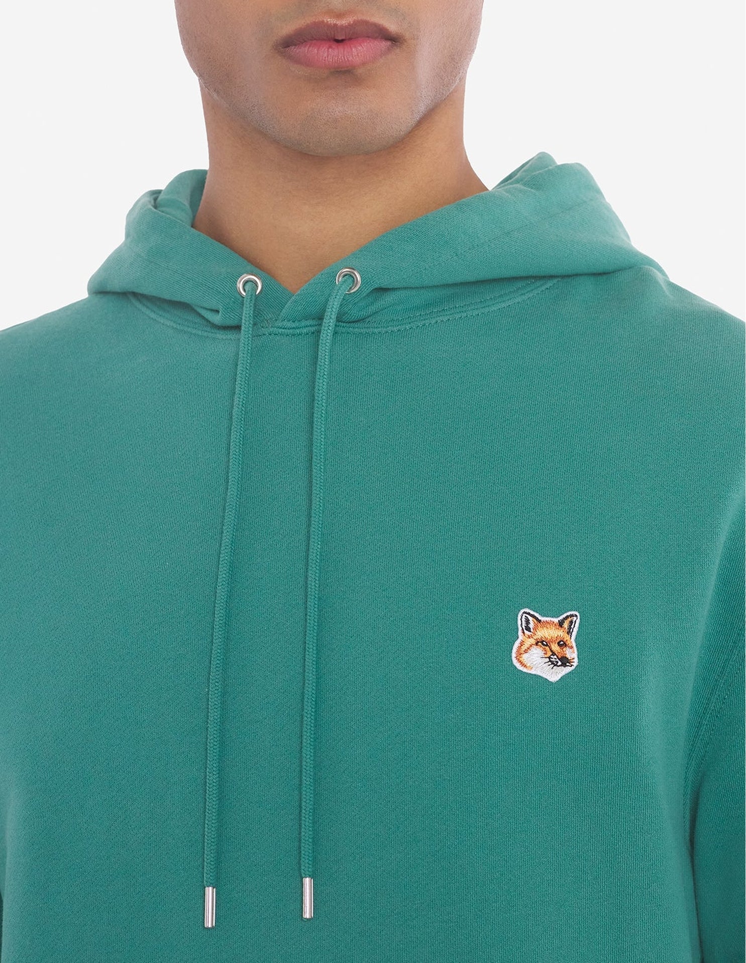 Sweat à capuche Fox avec écusson - Pine