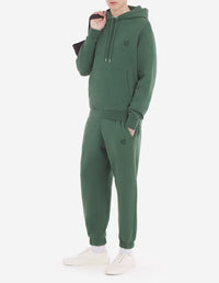 Bold Fox Head hoody with crest - Bottle Green