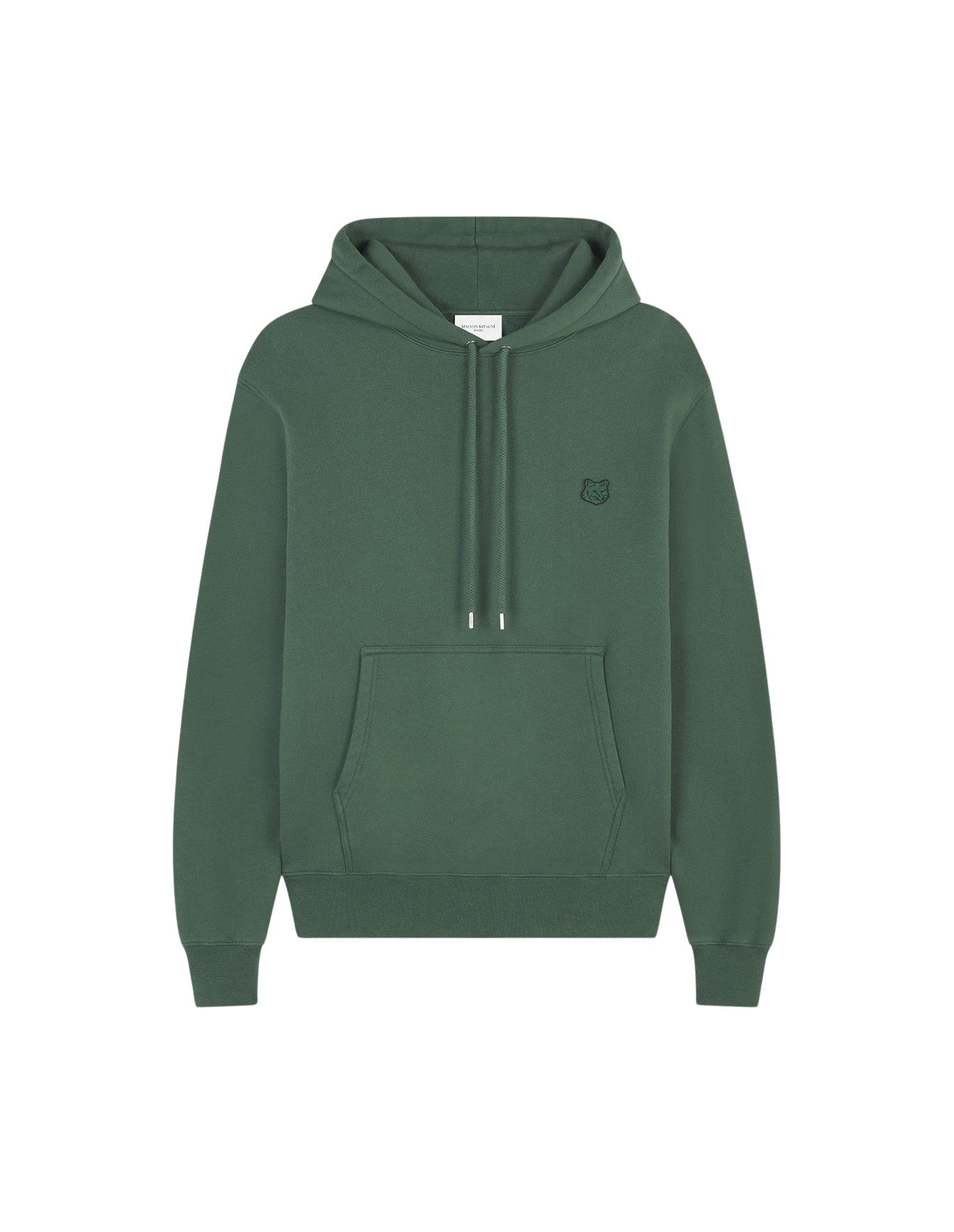 Bold Fox Head hoody with crest - Bottle Green