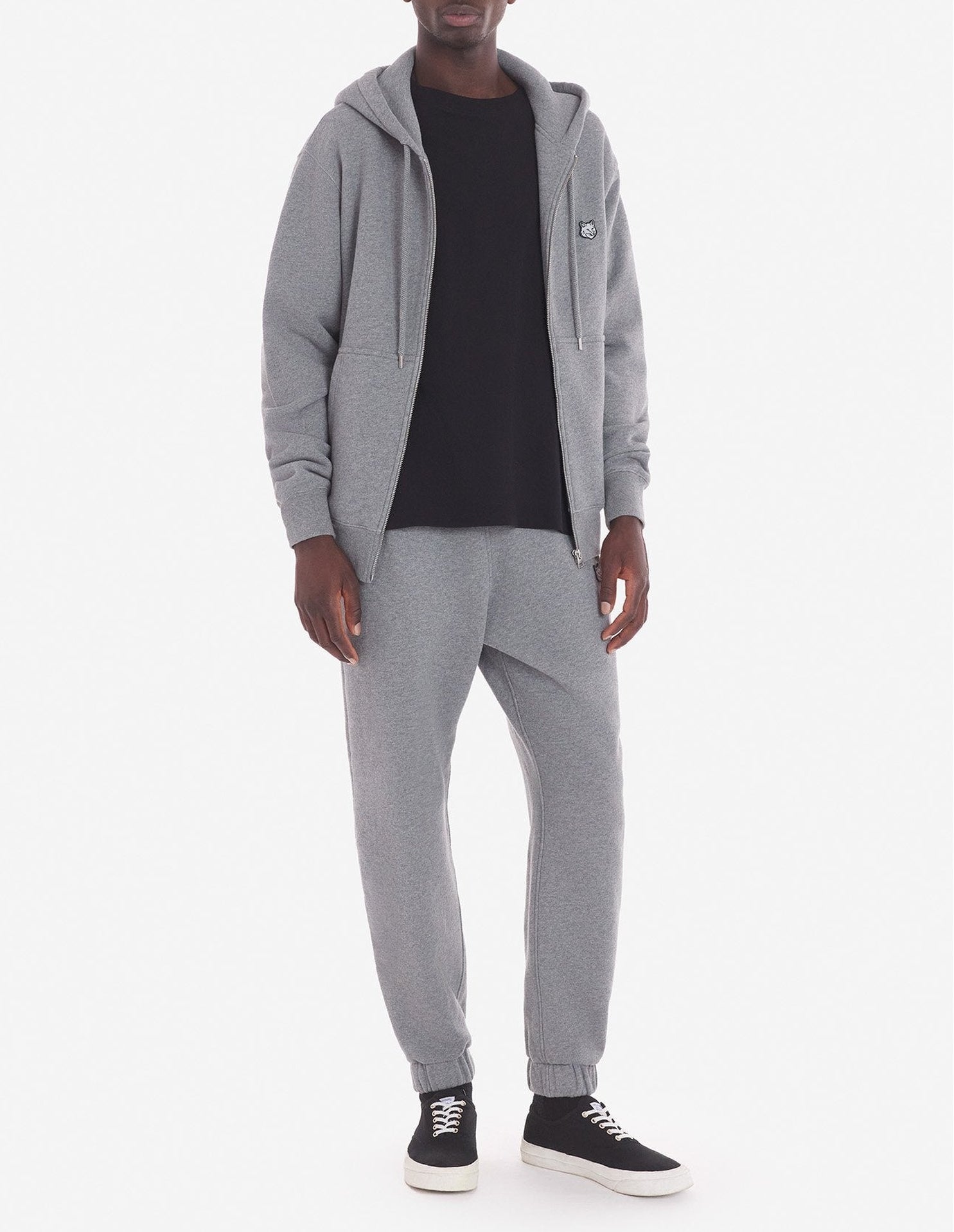 Long-sleeved hoodie - Medium Grey Melange