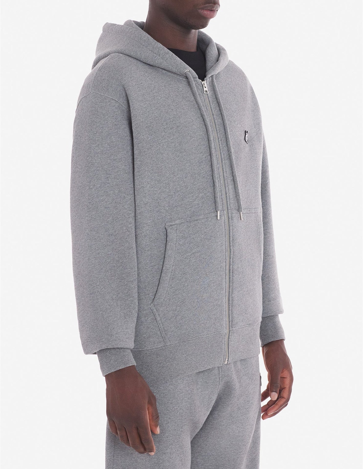 Long-sleeved hoodie - Medium Grey Melange