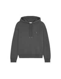 Bold Fox Head oversize hoody with crest - Dark Grey Melange