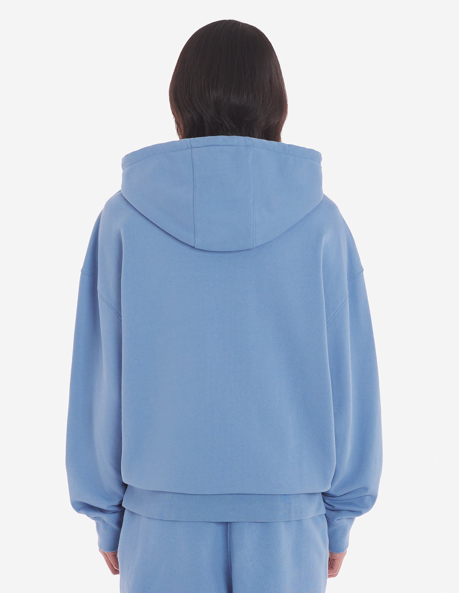 Sweat à capuche Bold Fox Head oversize avec écusson - Hampton Blue