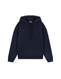 Bold Fox Head oversize hoody with crest - Deep Navy