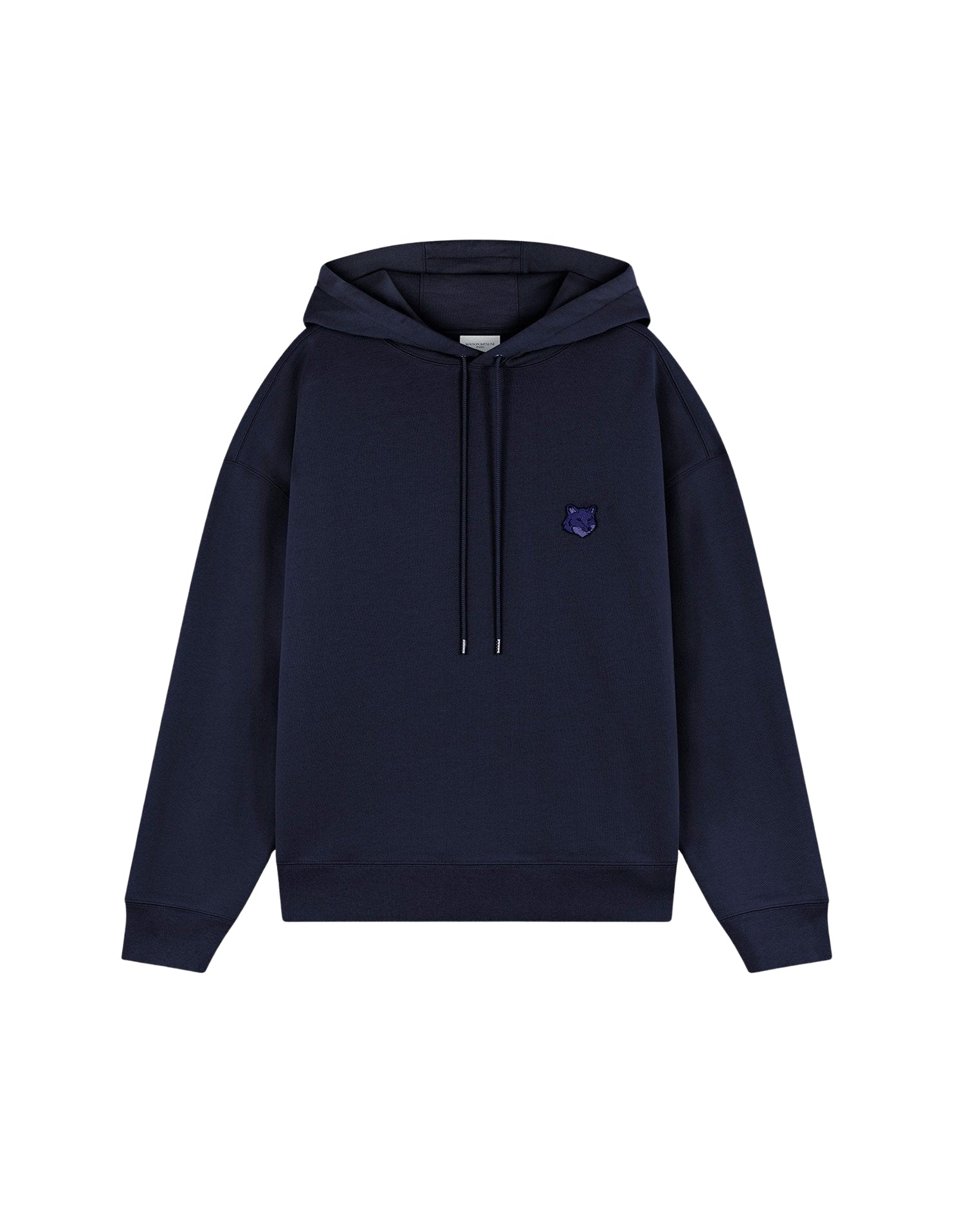 Bold Fox Head oversize hoody with crest - Deep Navy