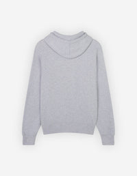 Hoodie with floral lettering - Light Grey Melange