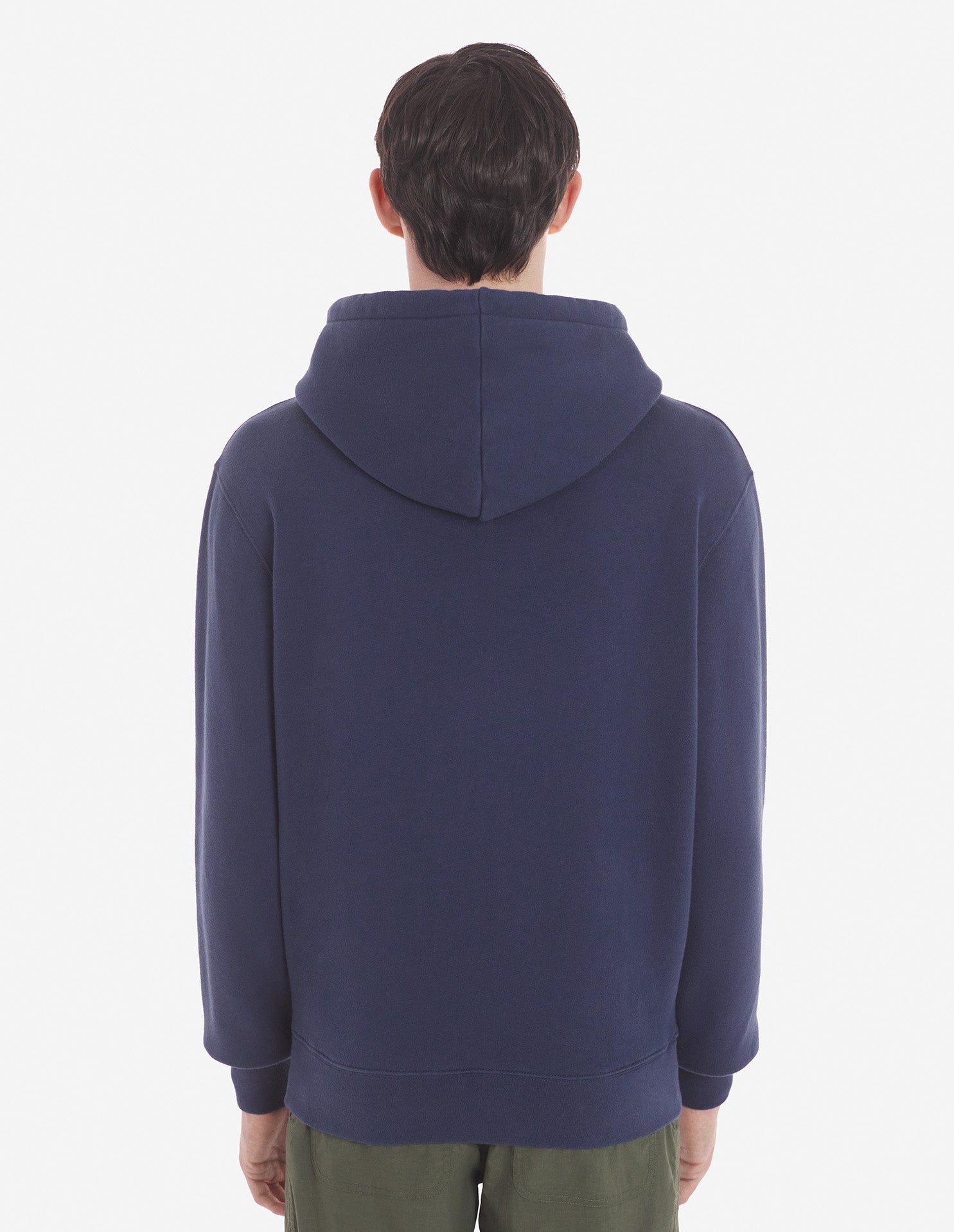 Hoodie with floral print - Ink Blue