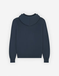 Hoodie with floral print - Ink Blue