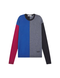 Pull à manches longues en laine - Quartz Blue & Stone